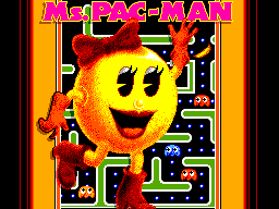 Ms Pac-Man title screen for Sega Master System